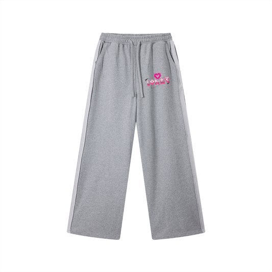 Contrast Tape Straight-Leg Sweatpants
