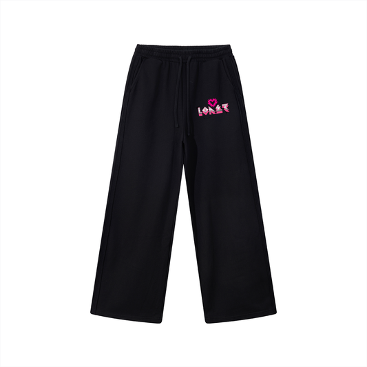 Contrast Tape Straight-Leg Sweatpants